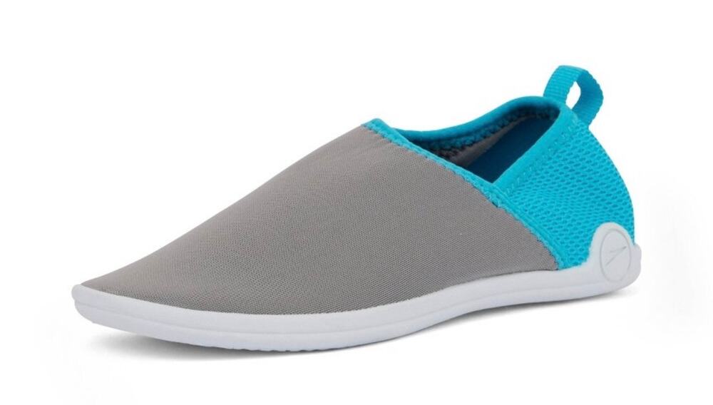 Speedo Junior Boys' Beach Bootie Water Shoes - Gray/Blue Size M 2-3